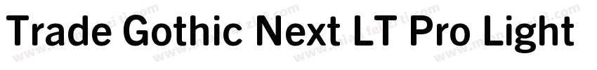 Trade Gothic Next LT Pro Light字体转换